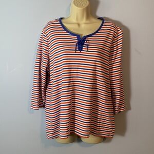 L.L. Bean Striped Shirt in Red, White, and Blue